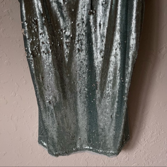 NEW Free People Double Take Sequin Dress Light Blue M - Picture 5 of 12